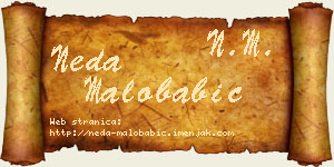 Neda Malobabić vizit kartica
